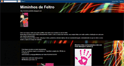 Desktop Screenshot of miminhosdefeltro.blogspot.com