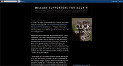 Desktop Screenshot of hillarysupportersformccain.blogspot.com