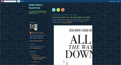 Desktop Screenshot of deadwhenifoundher.blogspot.com