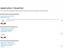 Tablet Screenshot of deadwhenifoundher.blogspot.com