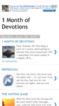 Mobile Screenshot of 1monthofdevotions.blogspot.com