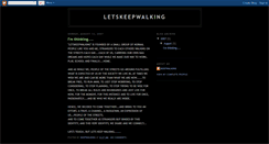 Desktop Screenshot of letskeepwalking.blogspot.com