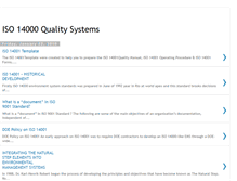 Tablet Screenshot of iso-14000-quality-systems.blogspot.com