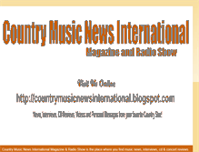 Tablet Screenshot of countrymusicnewsinternational.blogspot.com