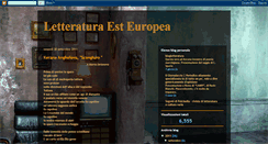 Desktop Screenshot of letteraturaesteuropea.blogspot.com