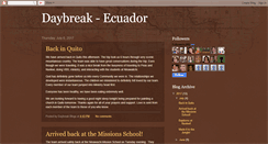 Desktop Screenshot of daybreakecuador.blogspot.com