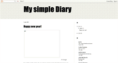 Desktop Screenshot of my-simplediary.blogspot.com
