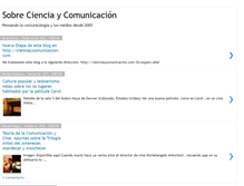 Tablet Screenshot of cienciaycomunicacion.blogspot.com