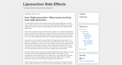 Desktop Screenshot of liposuctionsideeffects.blogspot.com