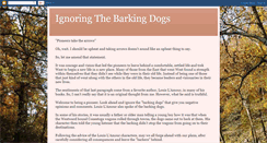 Desktop Screenshot of ignoringthebarkingdogs.blogspot.com