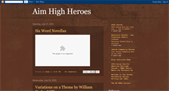 Desktop Screenshot of aimhighheroes.blogspot.com