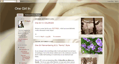 Desktop Screenshot of onegirlin.blogspot.com