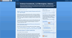 Desktop Screenshot of colemaninvestmentsllc.blogspot.com