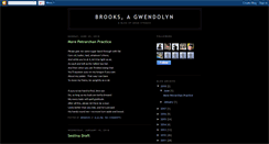 Desktop Screenshot of brooksagwendolyn.blogspot.com