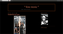 Desktop Screenshot of foro-tronic.blogspot.com