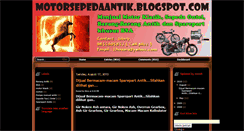 Desktop Screenshot of motorsepedaantik.blogspot.com