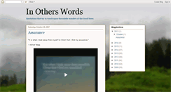 Desktop Screenshot of in-others-words.blogspot.com