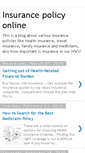 Mobile Screenshot of insurancepolicyonline.blogspot.com