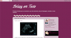 Desktop Screenshot of belezaemteste.blogspot.com