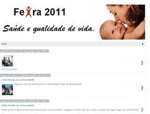 Tablet Screenshot of feiradasaude2011.blogspot.com