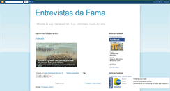 Desktop Screenshot of entrevistanafama.blogspot.com