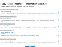 Tablet Screenshot of fuzzypicklespreschool.blogspot.com