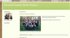 Desktop Screenshot of howardcountyhorseproject.blogspot.com