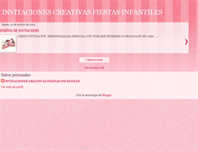 Tablet Screenshot of invitacionescreativasinfantiles.blogspot.com