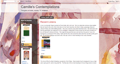 Desktop Screenshot of camillescontemplations.blogspot.com