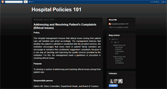 Desktop Screenshot of hospitalpolicies101.blogspot.com
