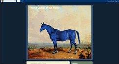 Desktop Screenshot of horsecapitaloftheworld.blogspot.com