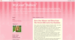 Desktop Screenshot of mygoatbabies.blogspot.com