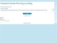 Tablet Screenshot of pasadenaestateplanninglawblog.blogspot.com