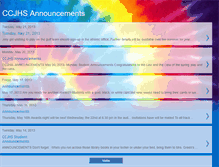 Tablet Screenshot of ccjhsannouncements.blogspot.com