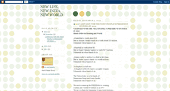 Desktop Screenshot of newlifenewindianewworld.blogspot.com