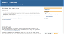 Desktop Screenshot of oncloudcomputing.blogspot.com