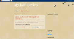 Desktop Screenshot of mydealreview.blogspot.com