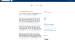 Desktop Screenshot of little-lexy-2003.blogspot.com