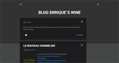 Desktop Screenshot of blogenriqueswine.blogspot.com