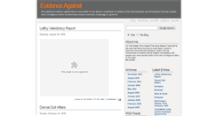 Desktop Screenshot of evidenceagainst.blogspot.com