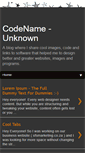 Mobile Screenshot of codename-unknown.blogspot.com