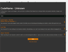 Tablet Screenshot of codename-unknown.blogspot.com