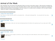 Tablet Screenshot of animal-of-the-week.blogspot.com
