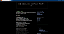 Desktop Screenshot of didhereallyjustsaythattome.blogspot.com