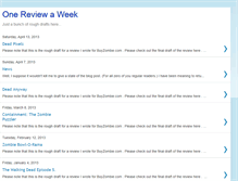 Tablet Screenshot of onereviewaweek.blogspot.com