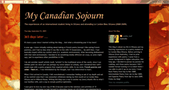 Desktop Screenshot of my-canadian-sojourn.blogspot.com