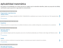 Tablet Screenshot of aplicabilidadmatematica.blogspot.com