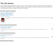 Tablet Screenshot of life-before.blogspot.com