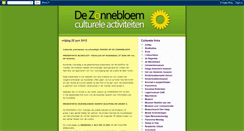 Desktop Screenshot of cultuurzonnebloem.blogspot.com