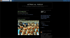 Desktop Screenshot of letrasalvuelo.blogspot.com